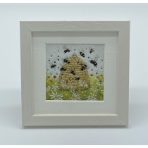 Bees buzzing - Felt Art Mini Print
