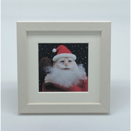 Santa - Felt Art Mini Print